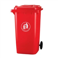 Цветно пластмасово кошче за боклук на открито