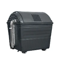 3200L тежкотоварен гравитационен контейнер за отпадъци с голям капацитет за управление на отпадъците на открито